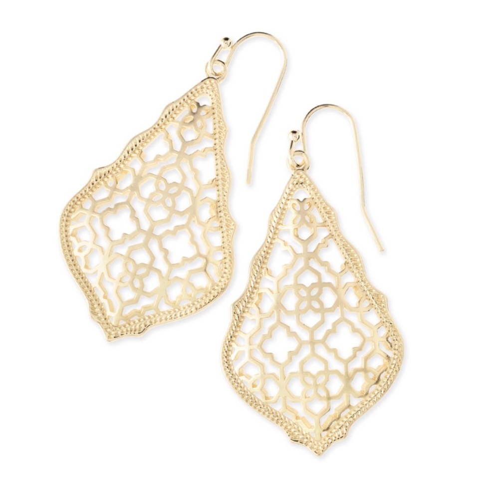 Kendra Scott โข Addie Gold Filigree Drop Earrings